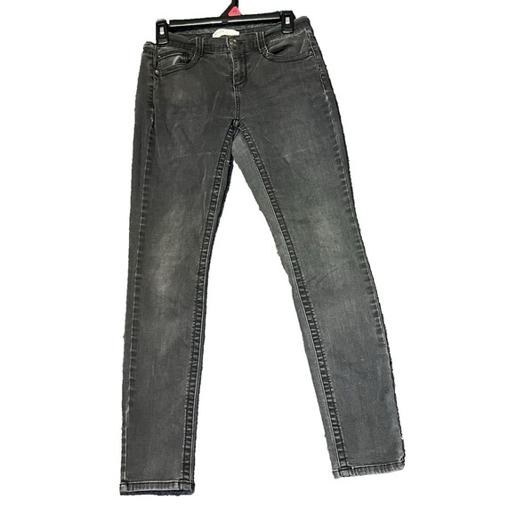 Mudd Skinny Jeans Womens Size 9 Black Denim FLX Stretch Distressed Hole‎ Boho - Picture 1 of 15